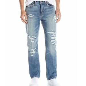 Levi's 541 straight fit ripped denim jean